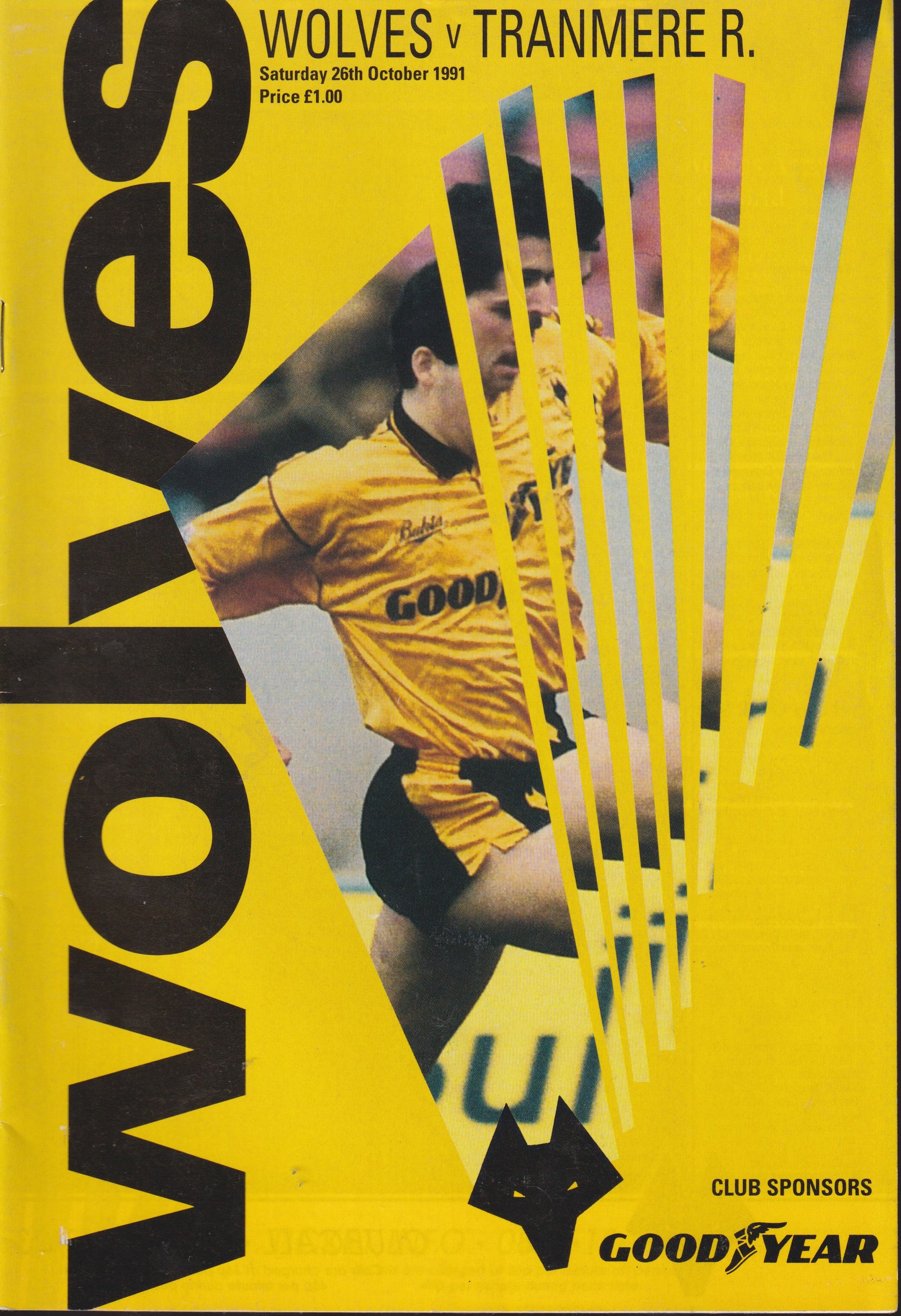 Wolverhampton Wanderers v Tranmere Rovers match programme